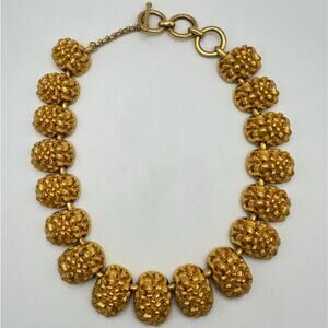 Clara Studio Inc 1980s vintage gold plated massive high end runway necklace